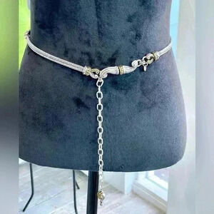 Unique chain belt, size, small, silver, and gold adjustable up your style